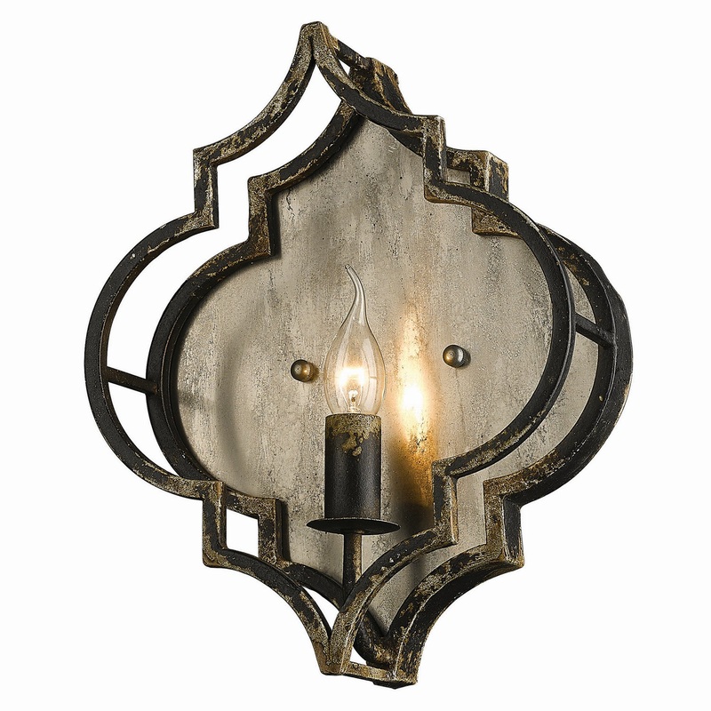 Ravina TM One Light Wall Sconce in Tarnished Mercury