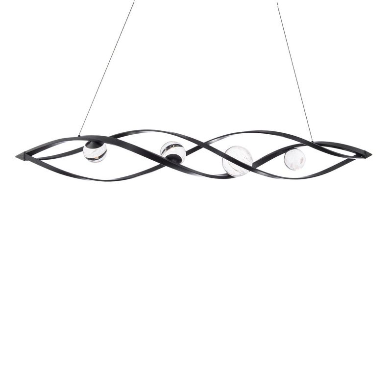 Slipstream LED Linear Pendant in Black