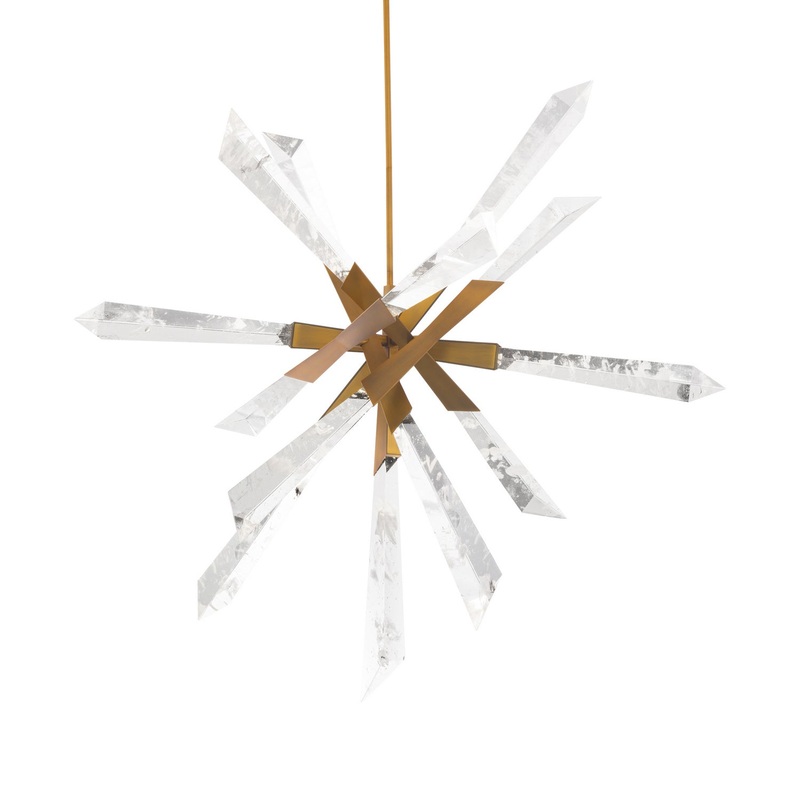 Solitude LED Pendant in Aged Brass