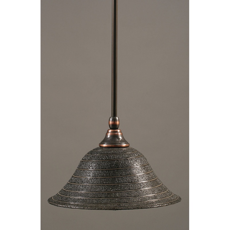 Stem Mini Pendant One Light Mini Pendant in Black Copper
