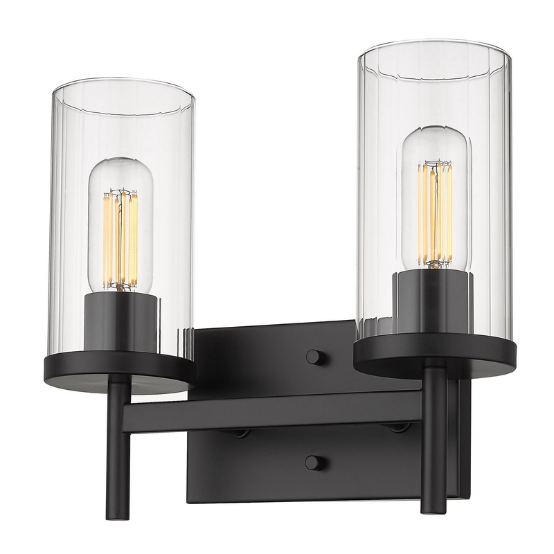 Winslett BLK Two Light Bath Vanity in Matte Black