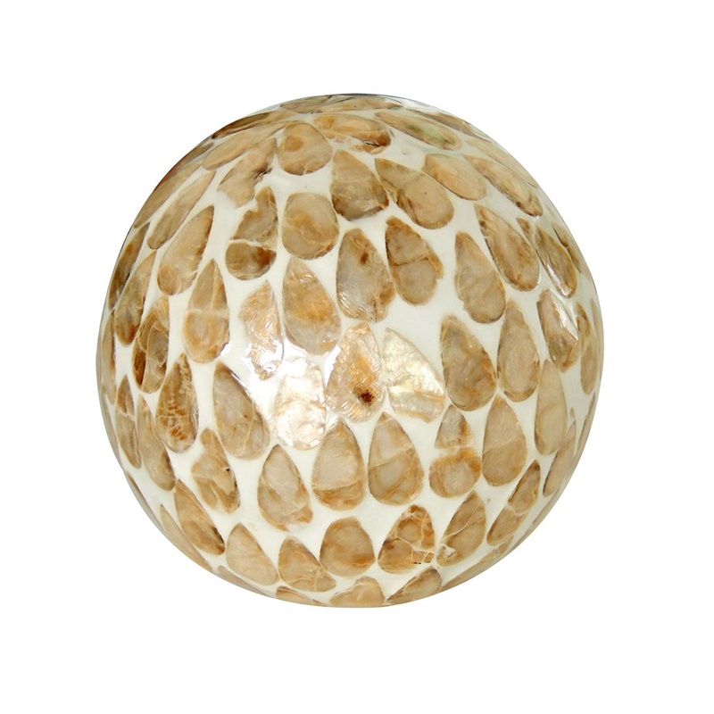 Beige Nacre Sphere 4"x4"x4"