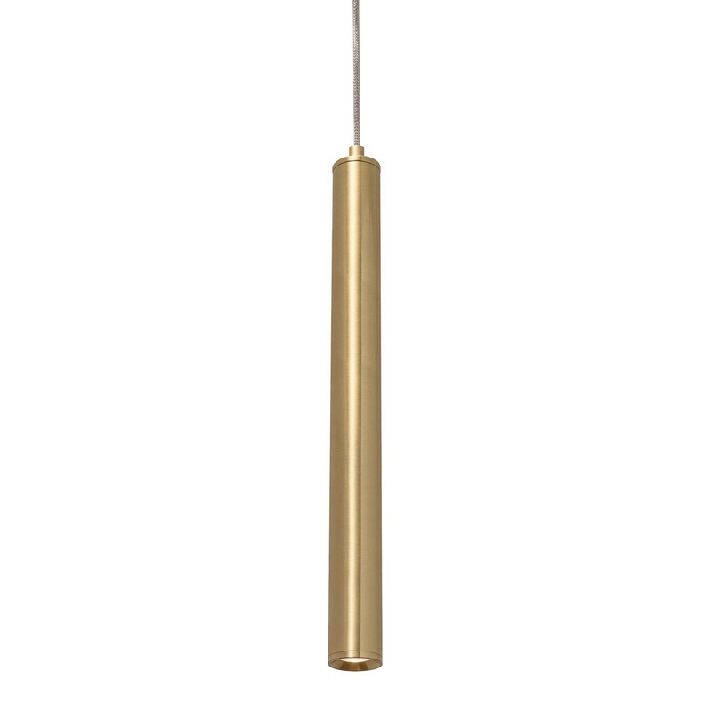 Eli LED Pendant in Satin Brass