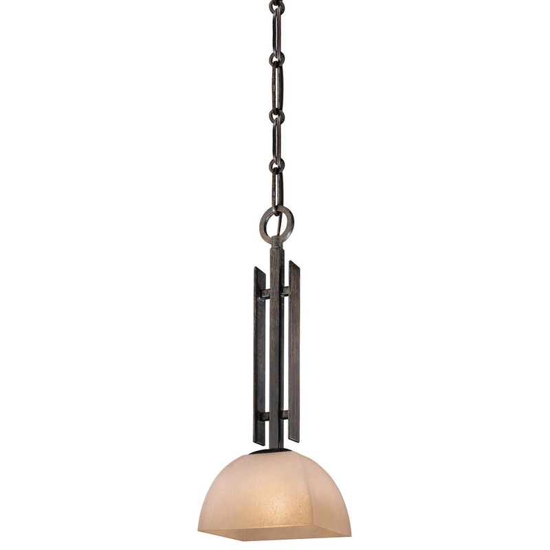 One Light Mini Pendant in Iron Oxide by Minka-Lavery from the Lineage collection.