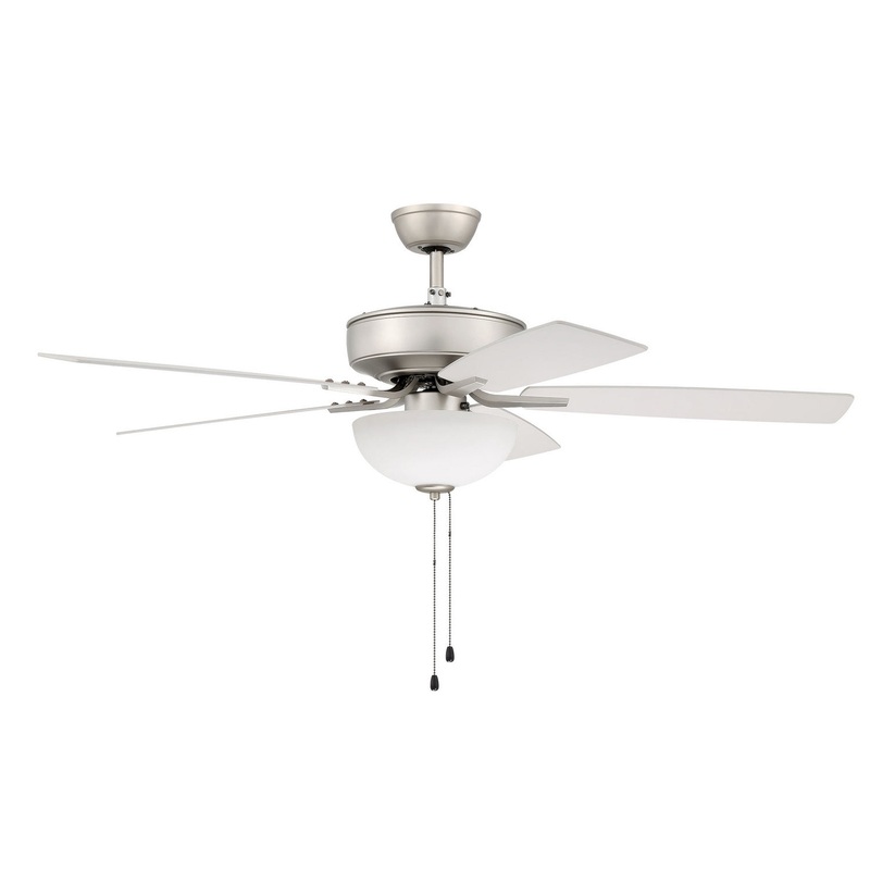 Pro Plus 52``Ceiling Fan in Brushed Satin Nickel