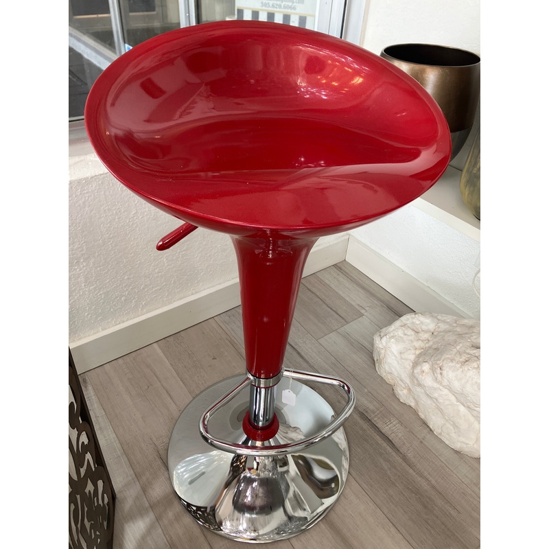 Red Barstool 17"x15"x27/35