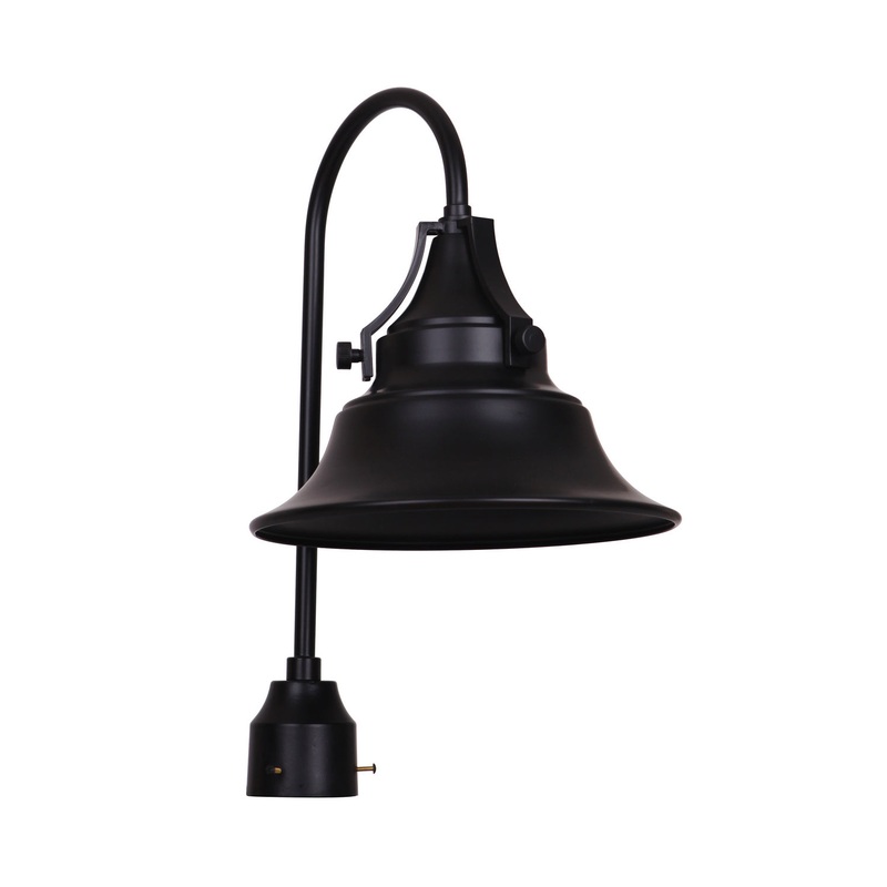 Union One Light Post Mount in Midnight