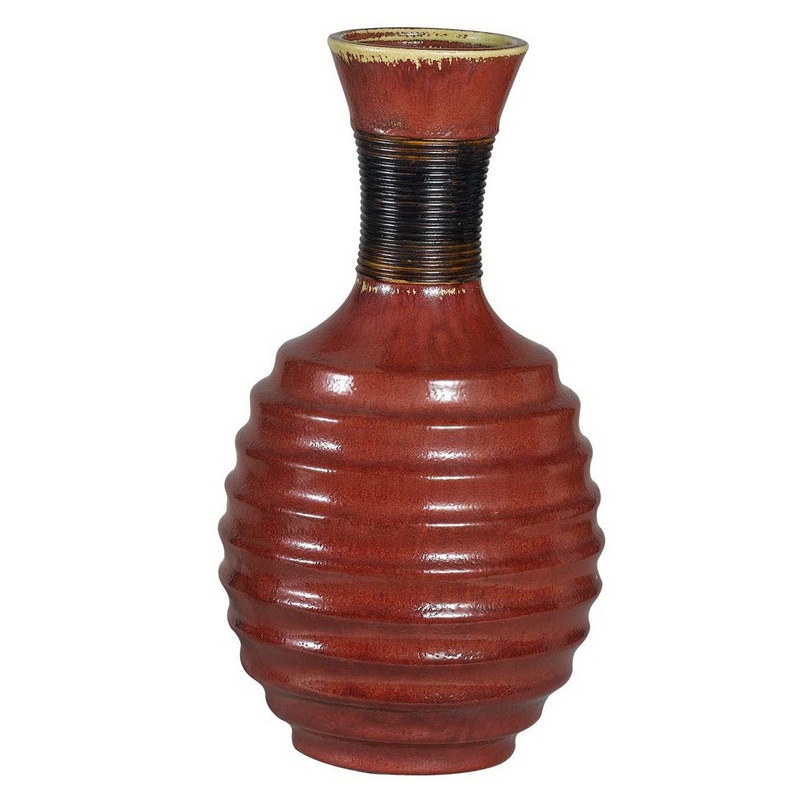 Vase in RADDISH by Cal Lighting from the Merced collection.
