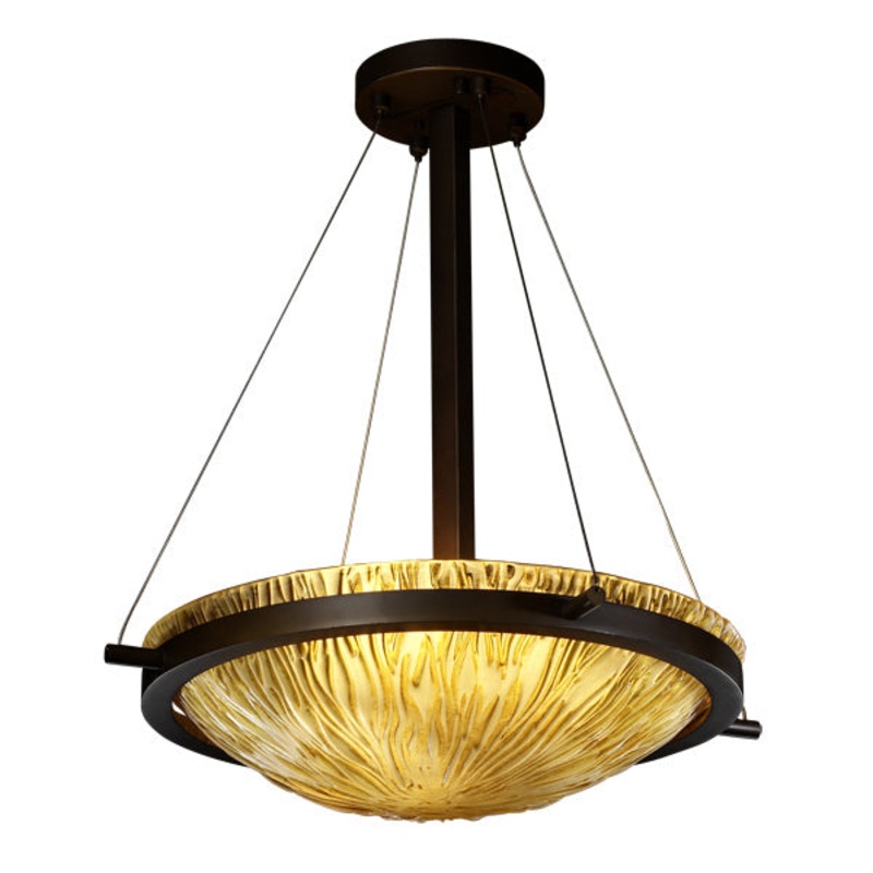 Veneto Luce LED Pendant in Dark Bronze