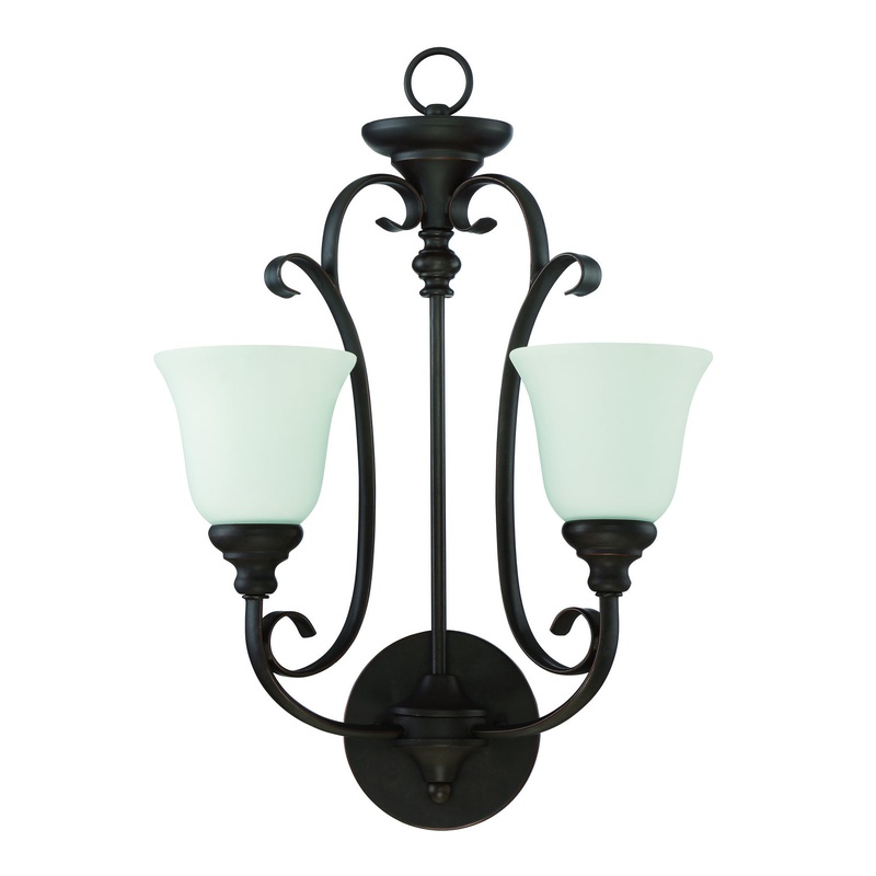 Barrett Place Two Light Wall Sconce in Mocha Bronze