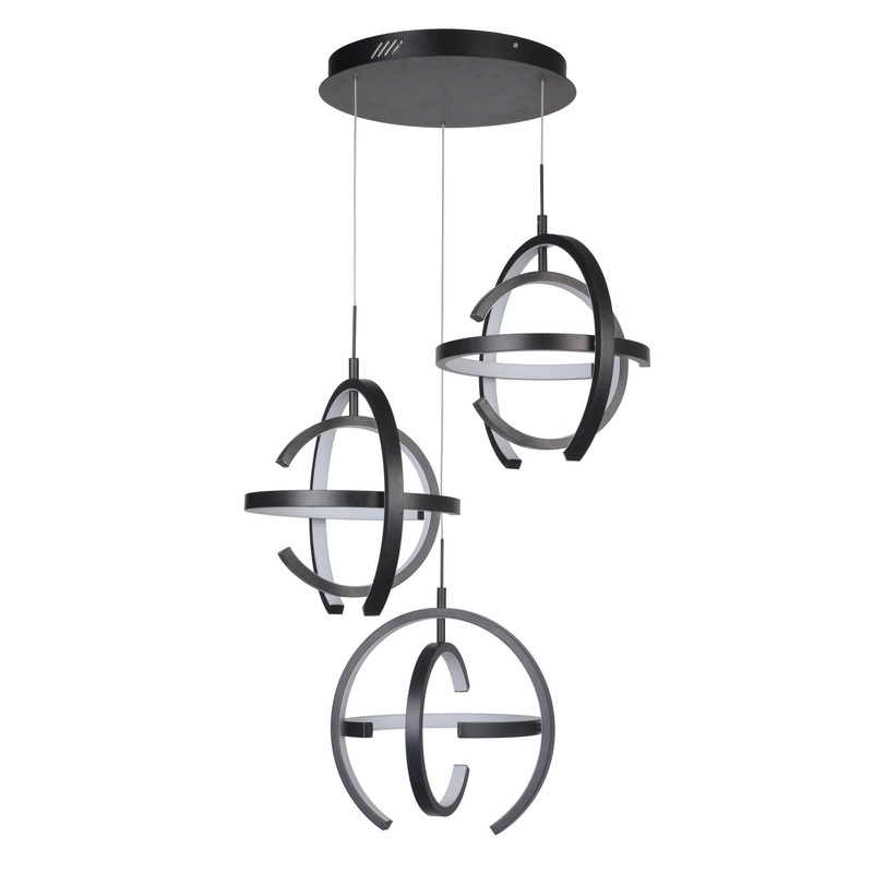 Dolby LED Pendant in Matte Black
