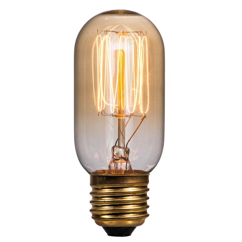 Early Electric Bulb Light Bulb in Clear Amber