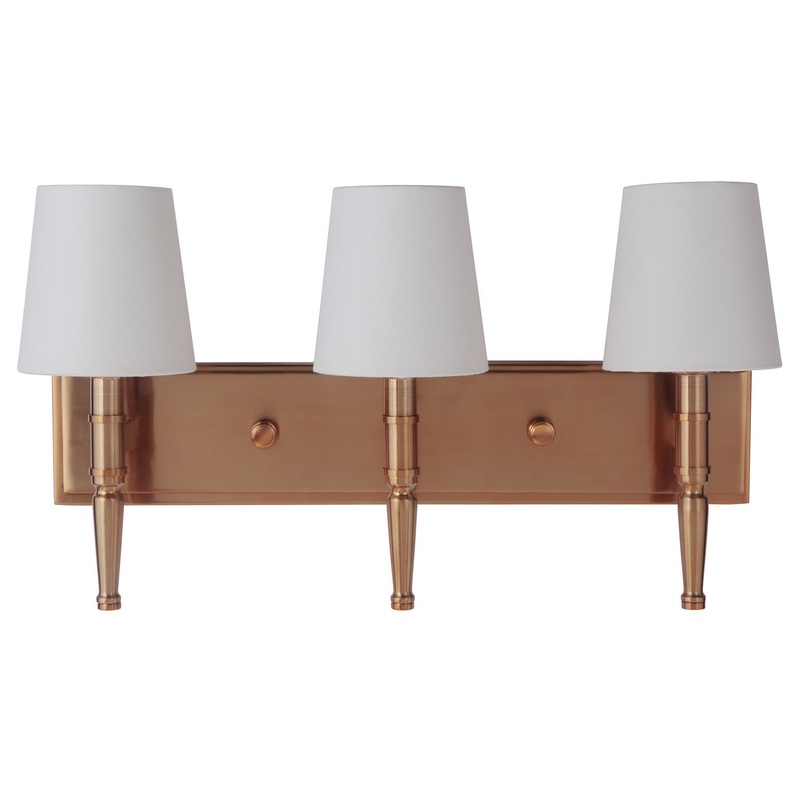 Ella Three Light Vanity in Satin Brass