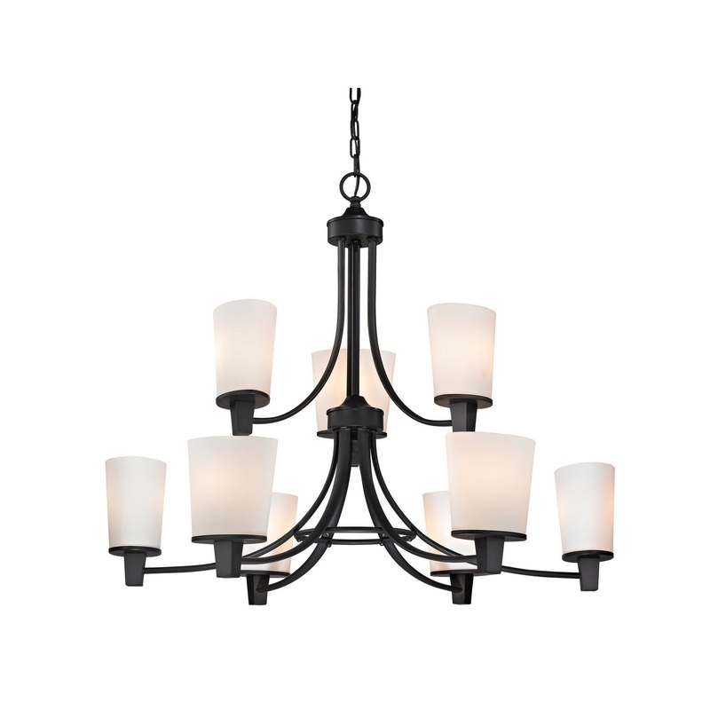 Ellipse Ii Nine Light Chandelier in Bolivian