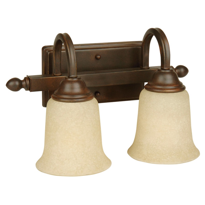 Madison 2 Light Vanity in Aged Bronze Textured