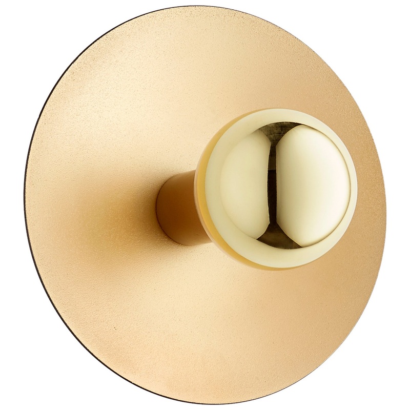 One Light Wall Mount in Noir And Gold Leaf