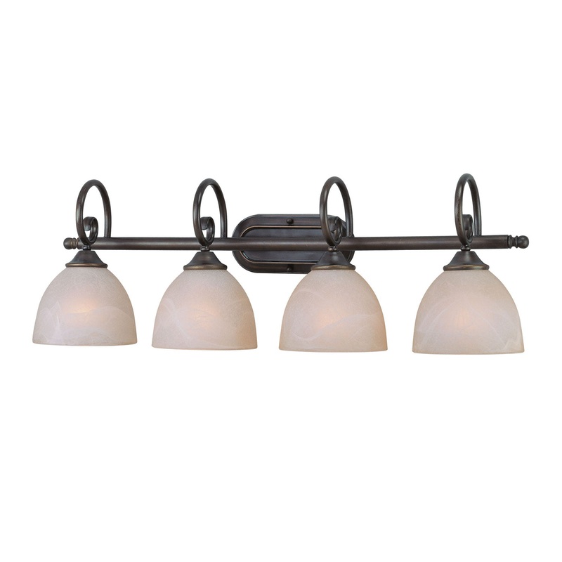 Raleigh Four Light Vanity in Oiled Bronze