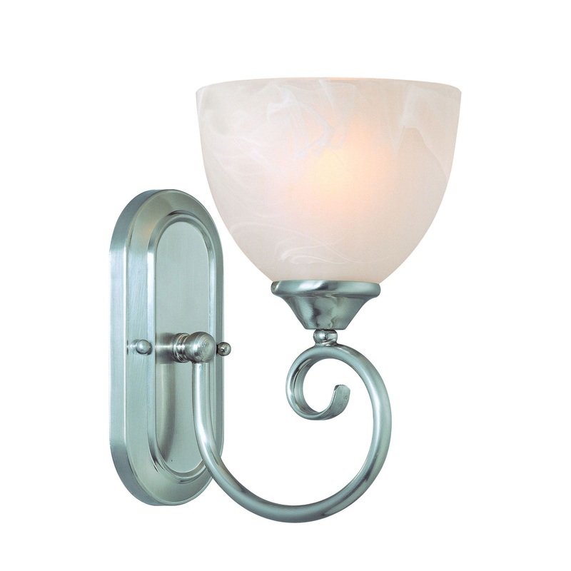 Raleigh One Light Wall Sconce in Satin Nickel