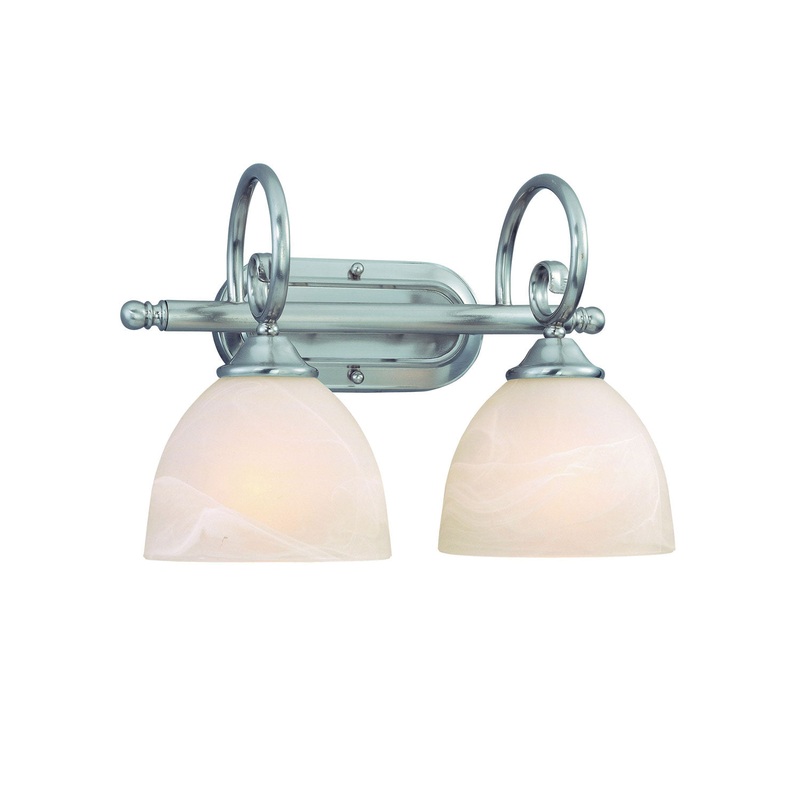 Raleigh Two Light Vanity in Satin Nickel
