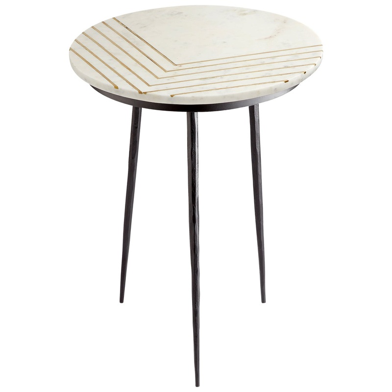 Side Table in Black And White