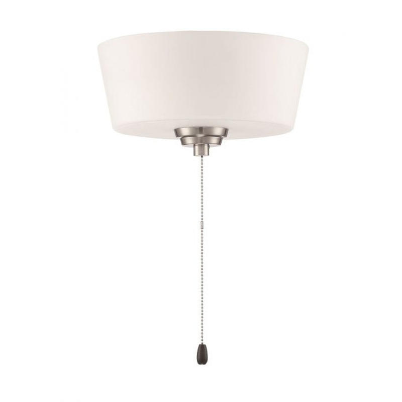 Two Light Fan Light Kit in Brushed Polished Nickel