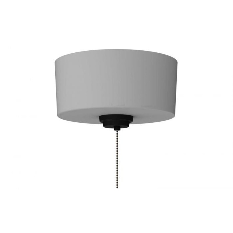 Two Light Fan Light Kit in Flat Black