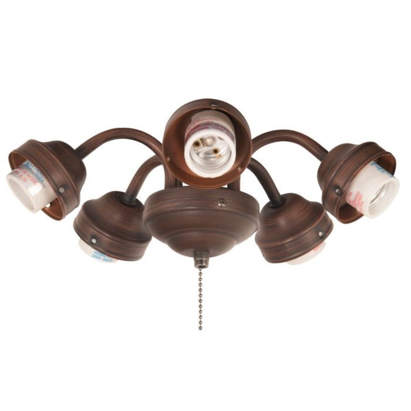 Universal Five Light Fitter in Aged Bronze Brushed