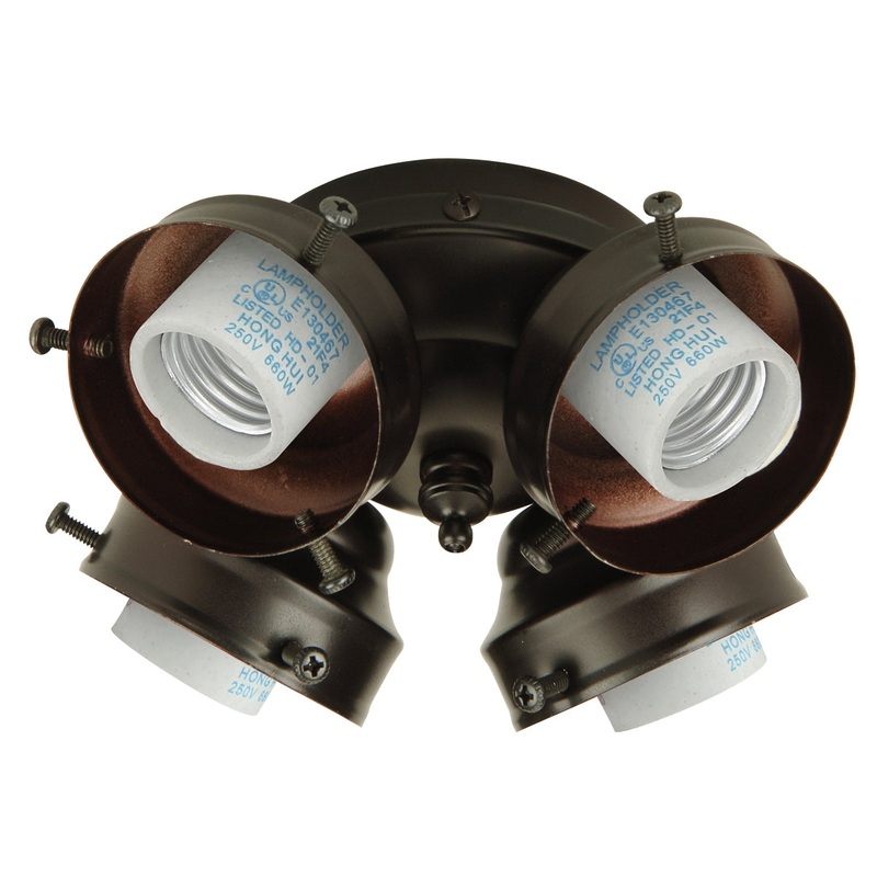 Universal Four Light Fitter in Oiled Bronze