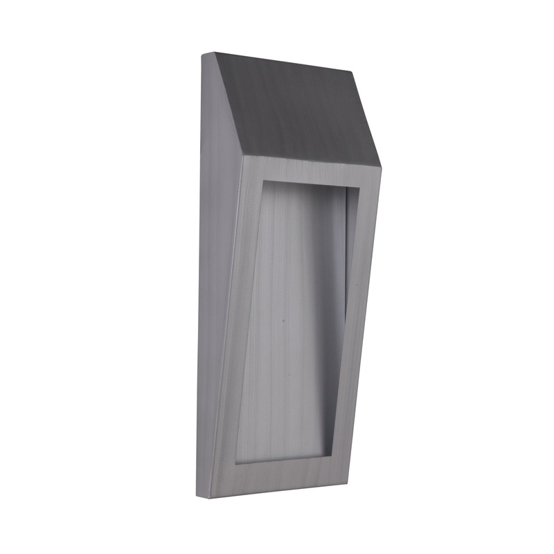 Wedge LED Pocket Sconce in Brushed Aluminum Outdoor
