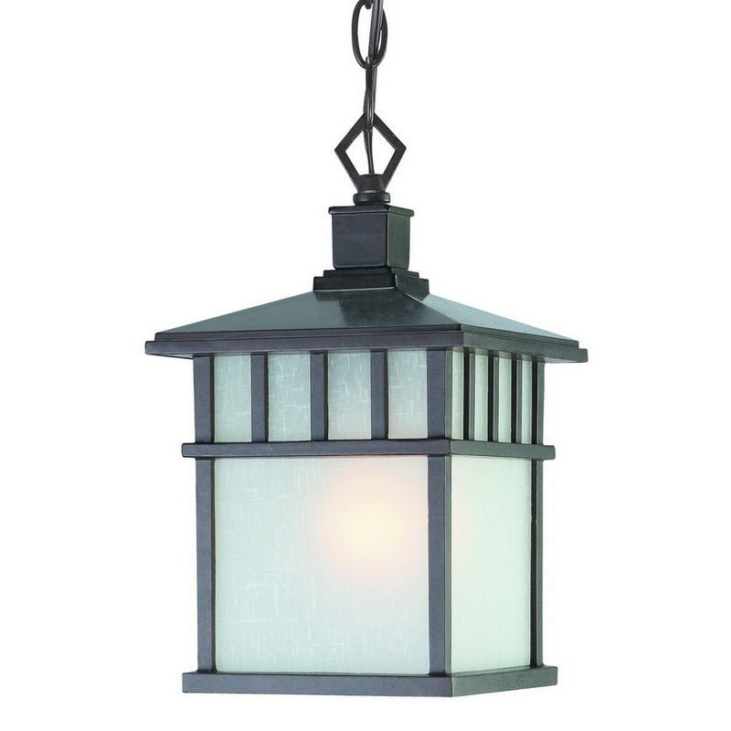 Barton One Light Hanging Lantern in Olde World Iron