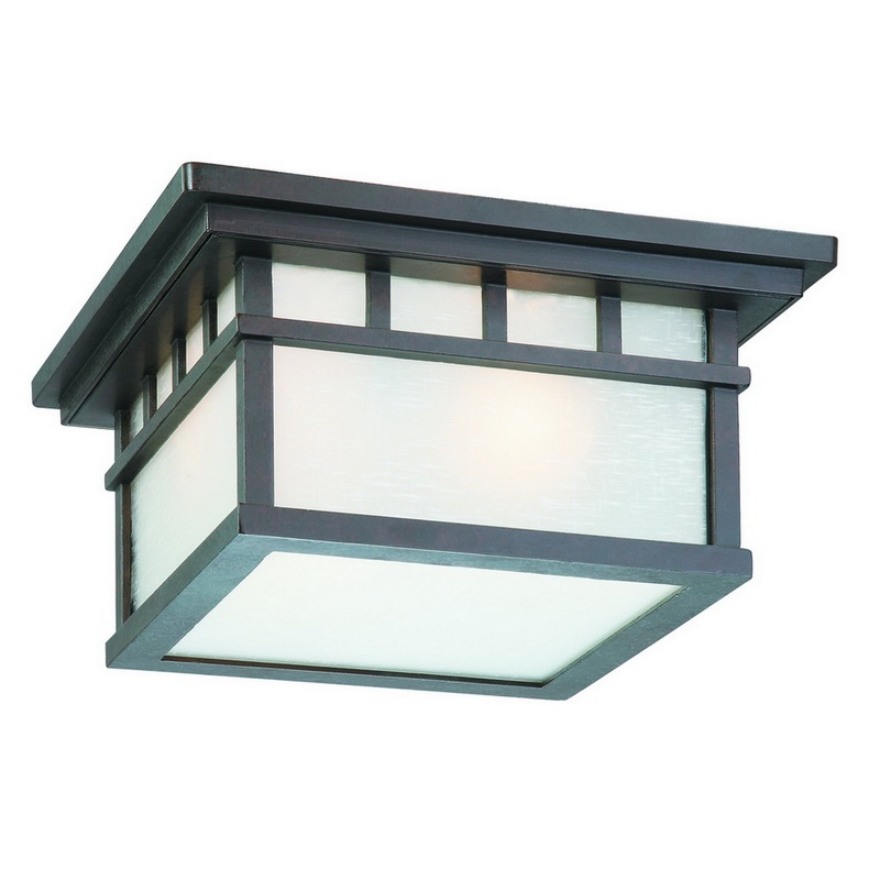 Barton Two Light Flushmount in Olde World Iron