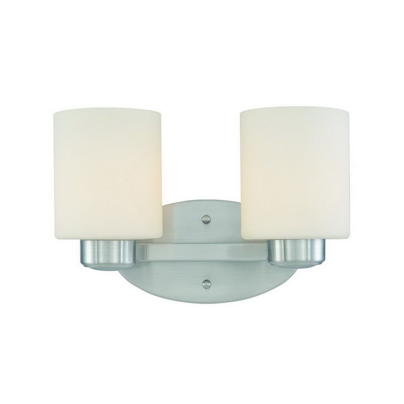 Brookings Two Light Bath in Satin Nickel