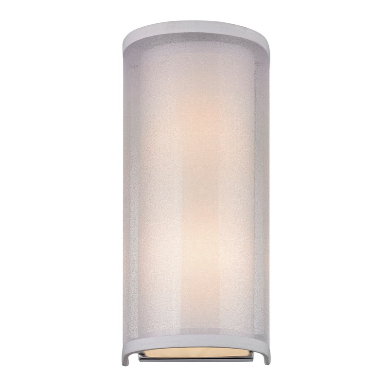 Double Organza Two Light Wall Sconce in Chrome