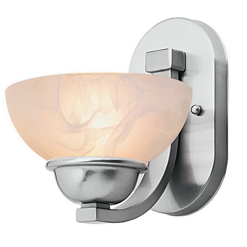 Fireside One Light Wall Sconce in Satin Nickel