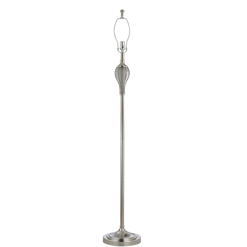 Floor Lamp One Light Floor Lamp in Polished Nickel/Gloss White