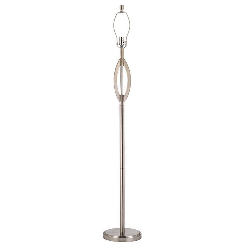 Floor Lamp One Light Floor Lamp in Satin Nickel