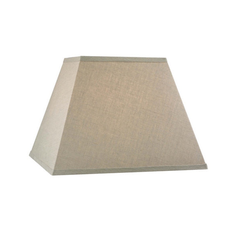 Lamp Shade Square Hardback Shade in Brown Powder Coated