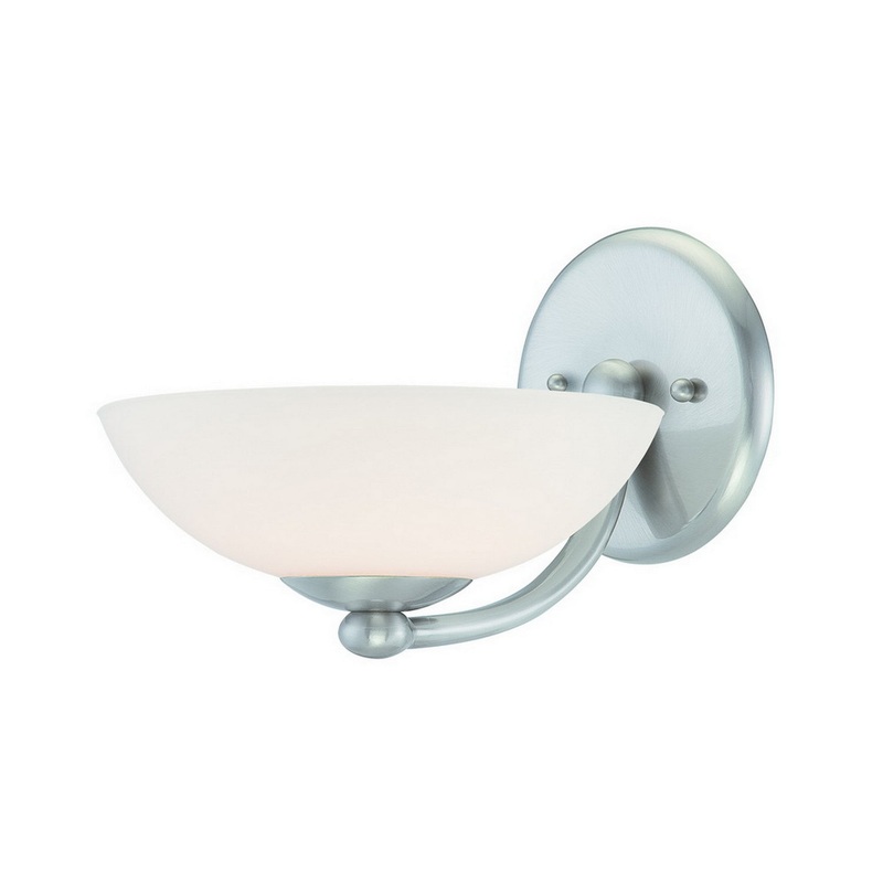 Rainier One Light Wall Sconce in Satin Nickel