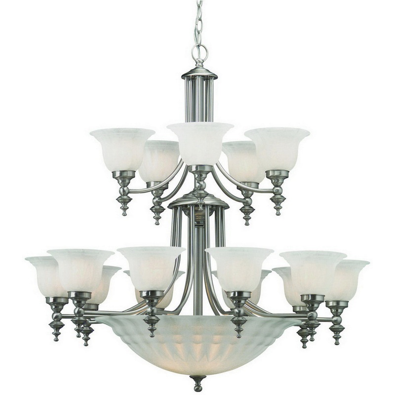 Richland 20 Light Chandelier in Satin Nickel