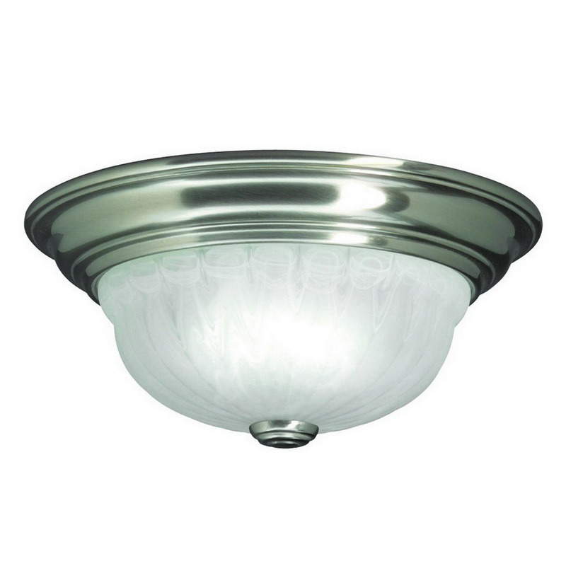Richland One Light Flushmount in Satin Nickel