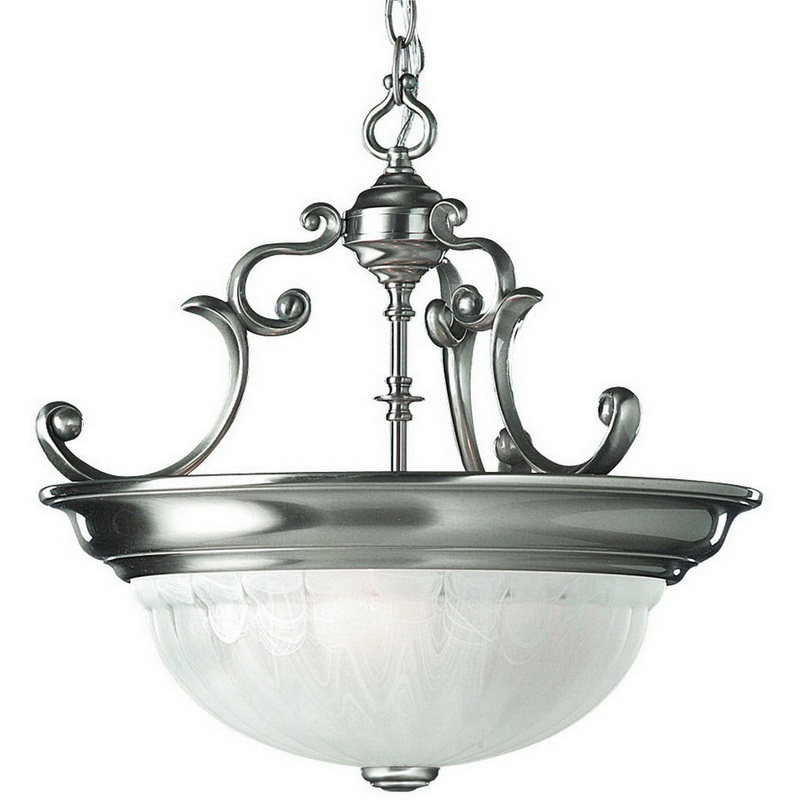 Richland Three Light Pendant in Satin Nickel