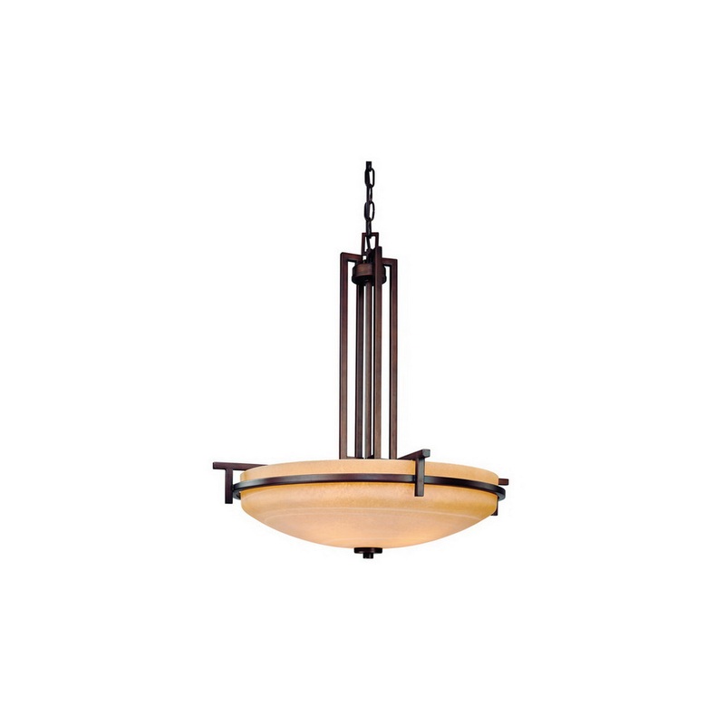 Roxbury Four Light Pendant in English Bronze