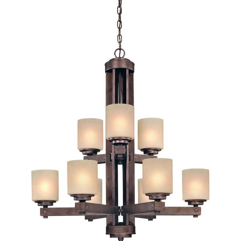 Sherwood Nine Light Chandelier in Sienna