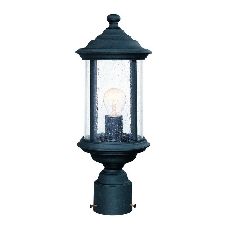 Walnut Grove One Light Post Mount in Black