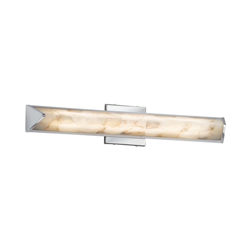 Alabaster Rocks! Bath Bar in Polished Chrome