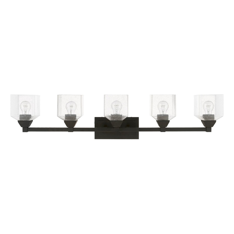 Aragon Five Light Vanity Sconce in Black