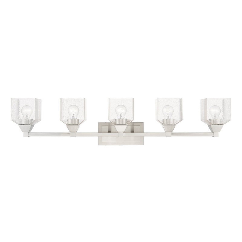 Aragon Five Light Vanity Sconce in Brushed Nickel
