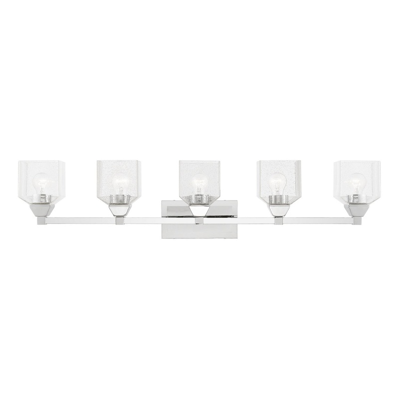Aragon Five Light Vanity Sconce in Polished Chrome