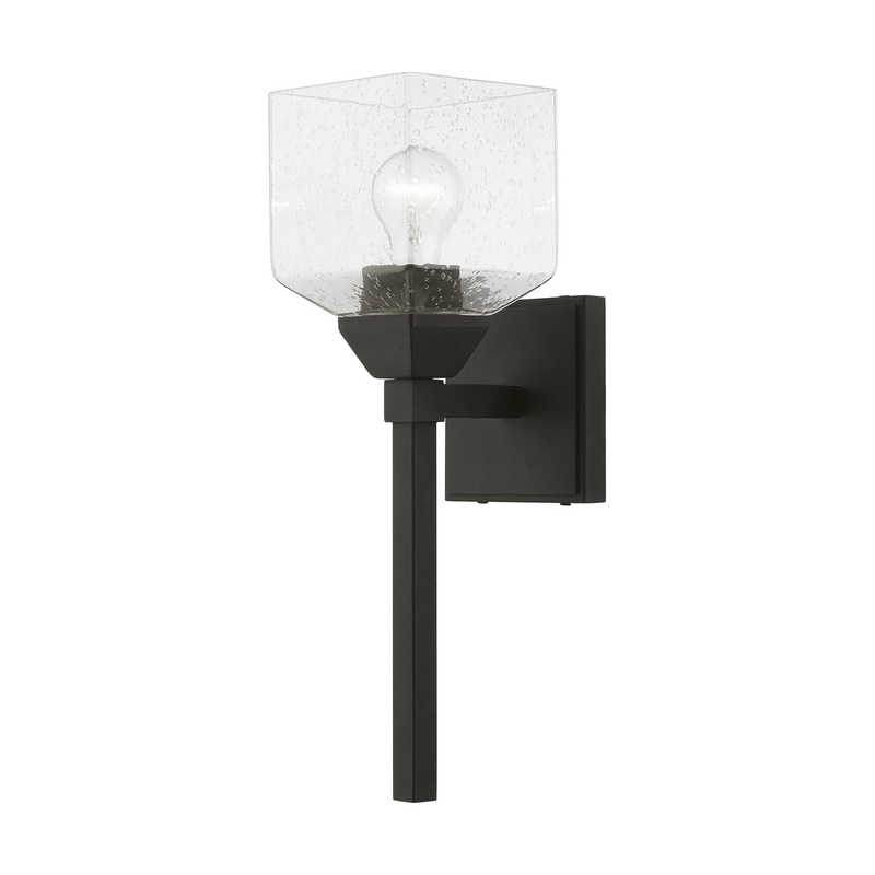 Aragon One Light Vanity Sconce in Black