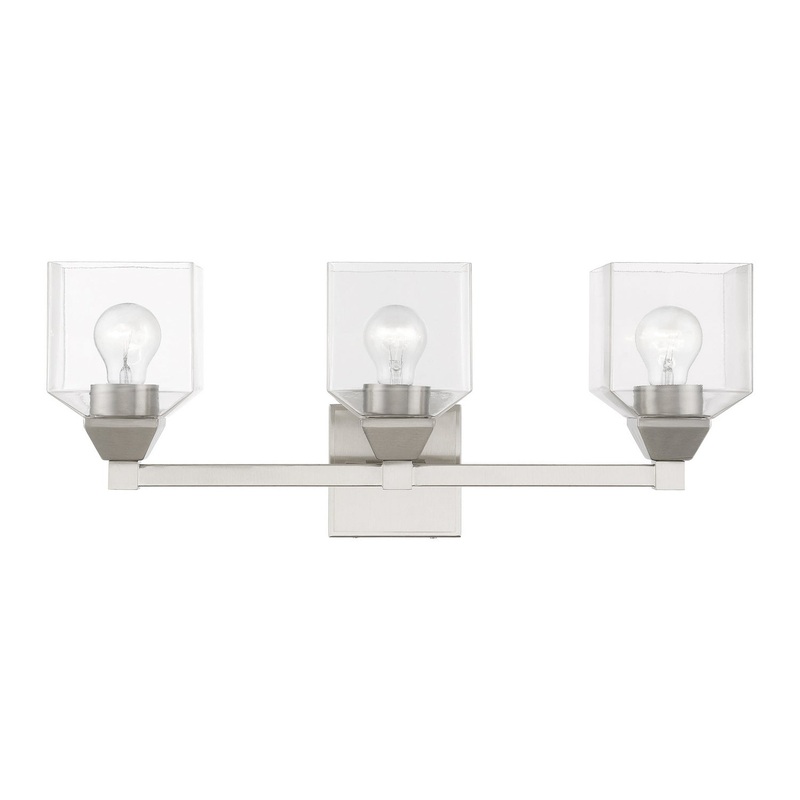 Aragon Three Light Vanity Sconce in Brushed Nickel